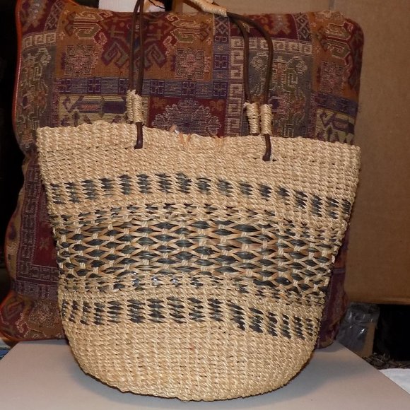 NWOT Manila hemp bucket bag, made in Phillipines - Picture 2 of 11